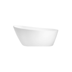 Wanna wolnostojąca owalna Melody 150x80 biała poł. BESCO WAS-150-MBI klik-klak z przel. białe
