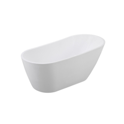 Wanna wolnostojąca owalna Melody 150x80 biała poł. BESCO WAS-150-MBI klik-klak z przel. białe
