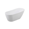 Wanna wolnostojąca owalna Melody 150x80 biała poł. BESCO WAS-150-MBI klik-klak z przel. białe