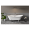 Wanna wolnostojąca owalna Amelia 190x77 biały poł., łapy chrom BESCO WKA-190W+CH bez syfonu