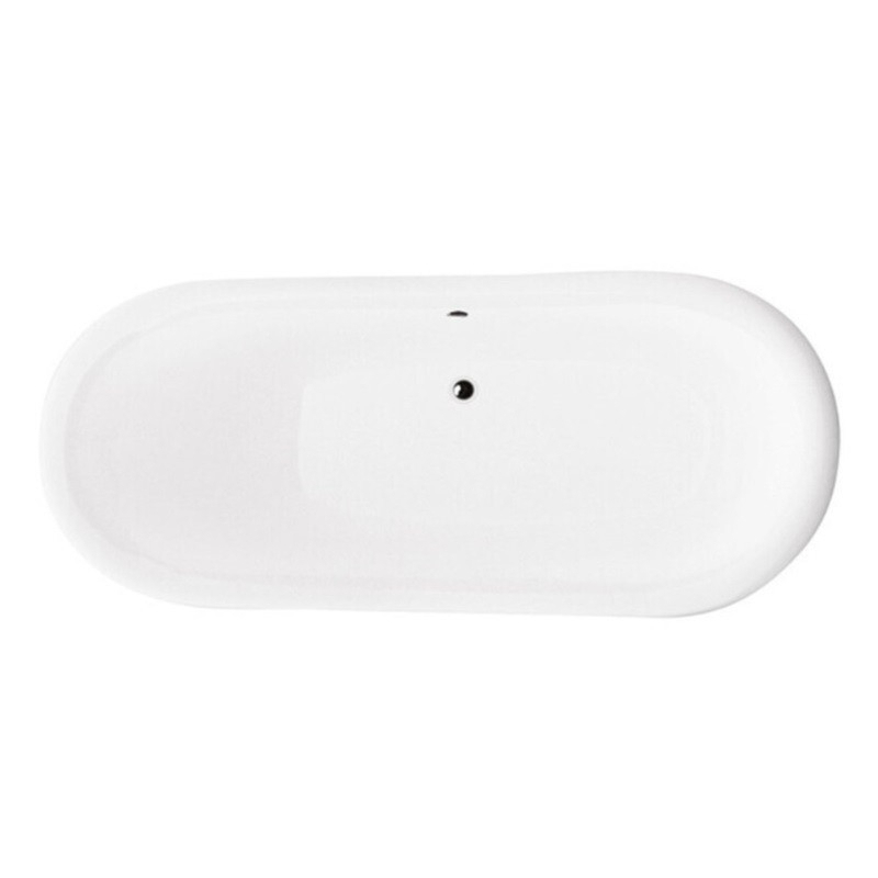 Wanna wolnostojąca owalna Amelia 190x77 biały poł., łapy złote BESCO WKA-190W+ZL bez syfonu