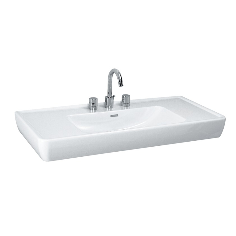 PRO A Umywalka ścienna 1050 x 480 mm LCC z otworem na baterie na środku LAUFEN H8139584001041