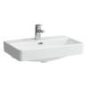 PRO S Umywalka nablatowa 600 x 380 mm z otworem na baterie, przelew, szlifowany spód, szkliwiony tył LAUFEN H8129530001041