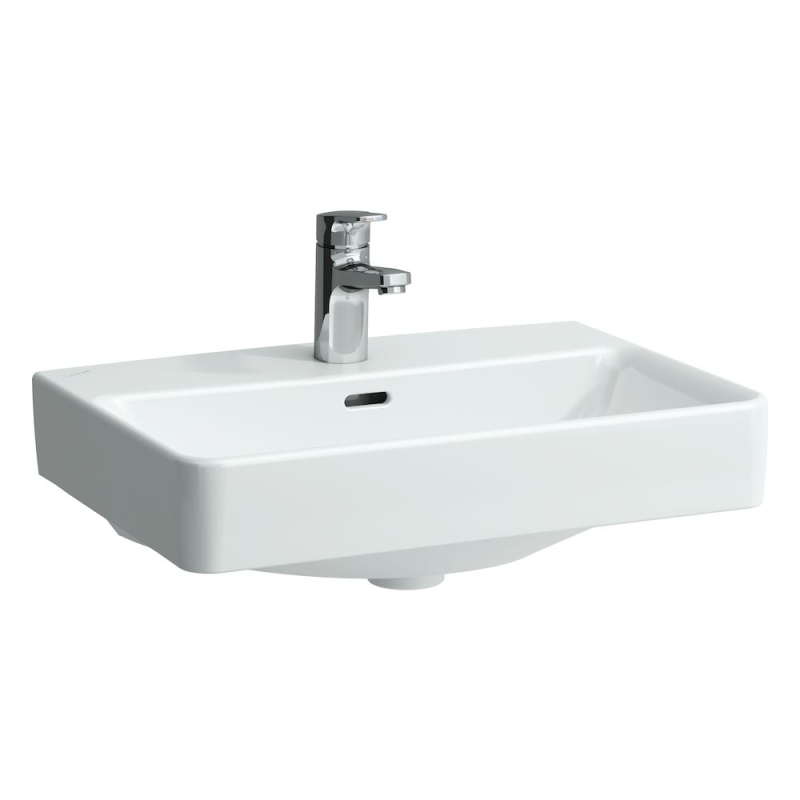 PRO S Umywalka ścienna 550 x 380 mm bez otworu na baterie, z otworem przelewowym LAUFEN H8189580001091