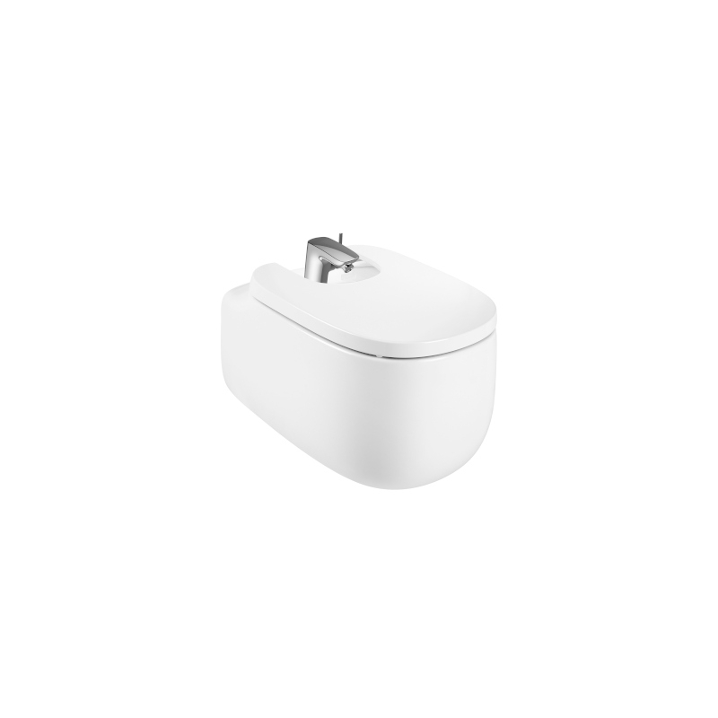 BEYOND Bidet podwieszany 580MM z otworami pod pokrywę bidetową, Supraglaze ROCA A3570B6S00
