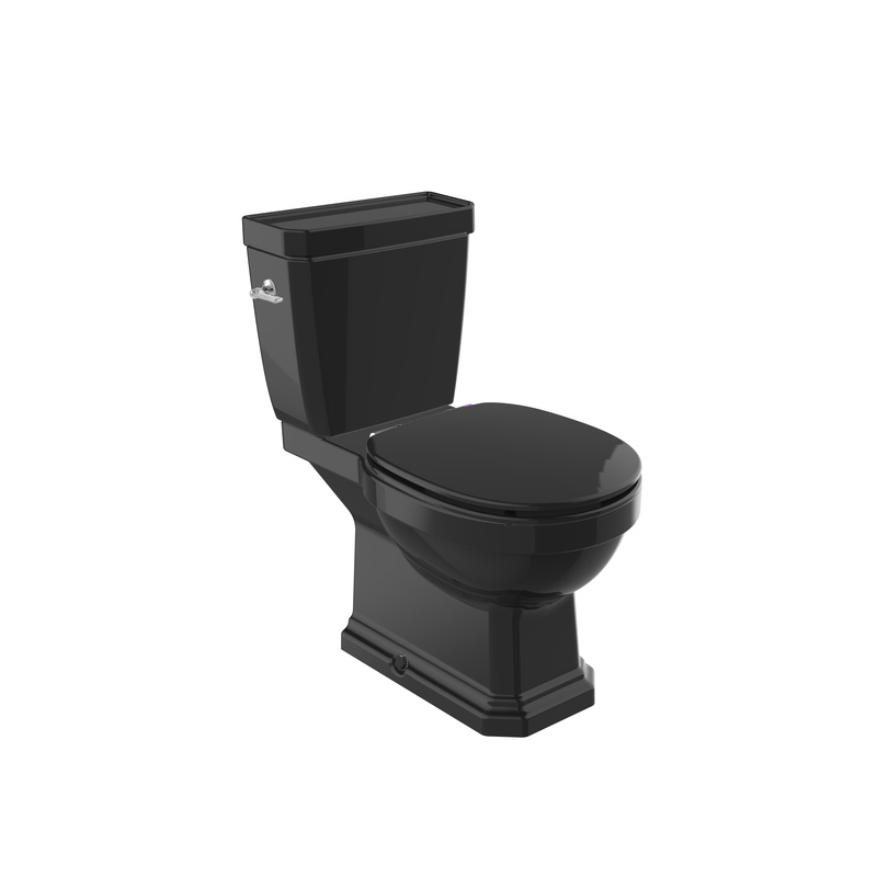 CARMEN Miska wc Rimless do kompaktu, o/podwójny, czarny połysk ROCA A3420A7560