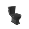 CARMEN Miska wc Rimless do kompaktu, o/podwójny, czarny połysk ROCA A3420A7560