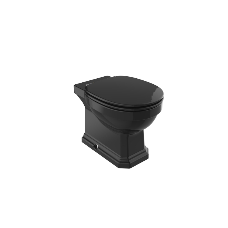CARMEN Miska wc Rimless stojąca, o/podwójny, czarny połysk ROCA A3440A9560
