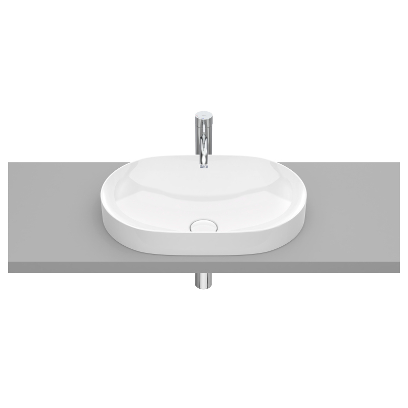 INSPIRA ROUND Umywalka 550x370 H75 mm FINECERAMIC, Supraglaze ROCA A327527S00