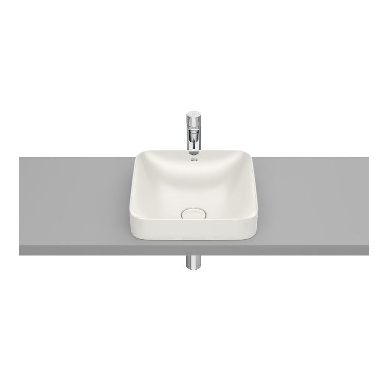 INSPIRA SQUARE Umywalka 370x370 H75 FINECERAMIC BEŻ ROCA A32753R650