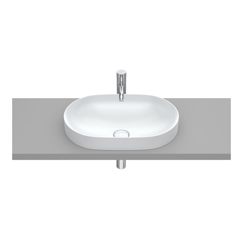 INSPIRA ROUND Umywalka 550x370 H75 FINECERAMIC PERŁA ROCA A327527630