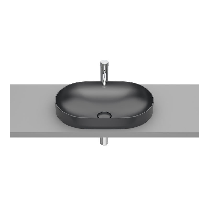 INSPIRA ROUND Umywalka 550x370 H75 FINECERAMIC ONYX ROCA A327527640
