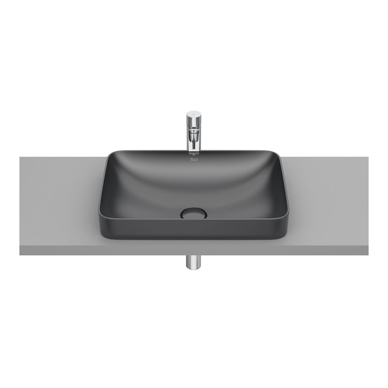 INSPIRA SQUARE Umywalka 550x370 H75 FINECERAMIC ONYX ROCA A327534640