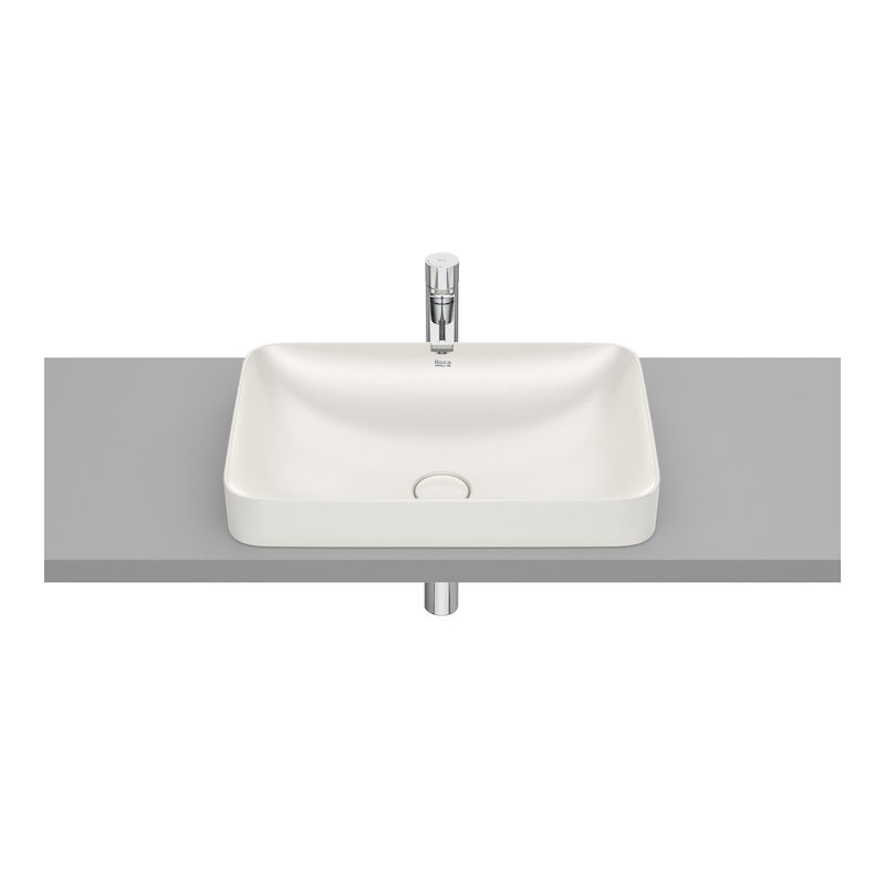 INSPIRA SQUARE Umywalka 550x370 H75 FINECERAMIC BEŻ ROCA A327534650