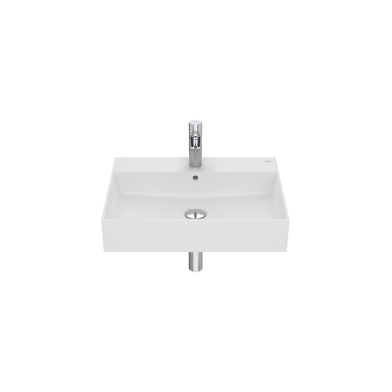 INSPIRA SQUARE Umywalka 600X490 FINECERAMIC BIAŁY MAT ROCA A32752C620
