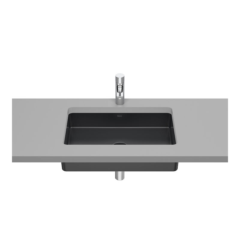 INSPIRA SQUARE Umywalka podblatowa 540x320 FINECERAMIC ONYX ROCA A327535640