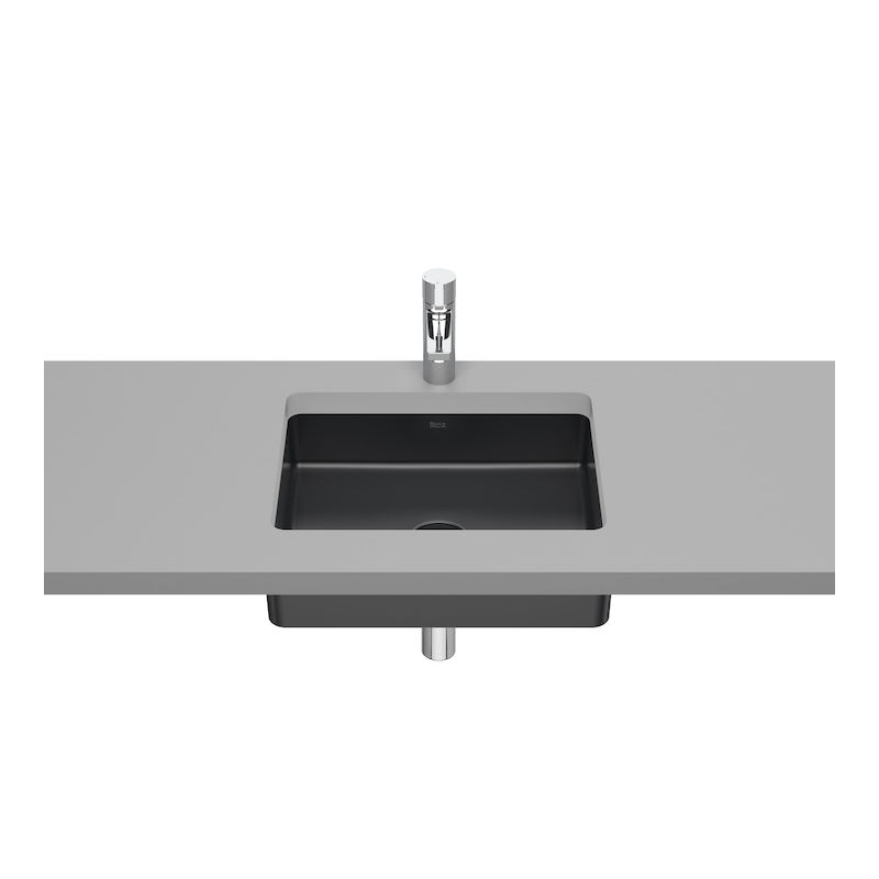 INSPIRA SQUARE Umywalka podblatowa 430x320 FINECERAMIC ONYX ROCA A327536640