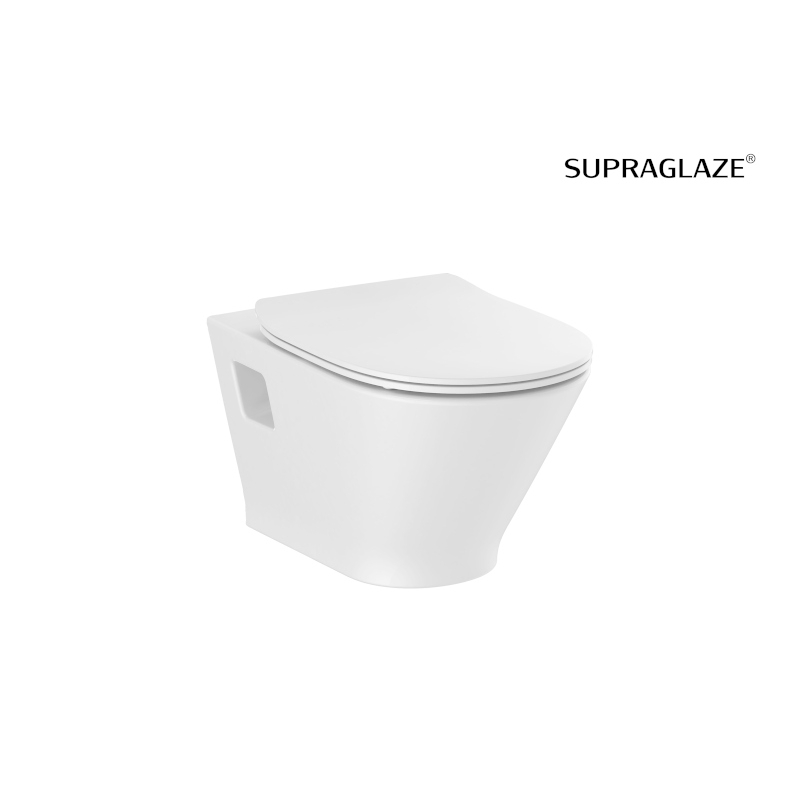 GAP ROUND Miska WC podwieszana Rimless 540 (odkryte mocowania) Supraglaze ROCA A3460N7S00