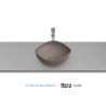OHTAKE Umywalka nablatowa 37,5x37,5x17,5 cm Cafe ROCA A327A15660