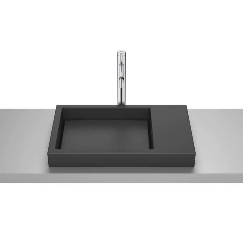 HORIZON Umywalka blatowa SKYLINE 60x38 cm CZARNY MAT ROCA A32727508B