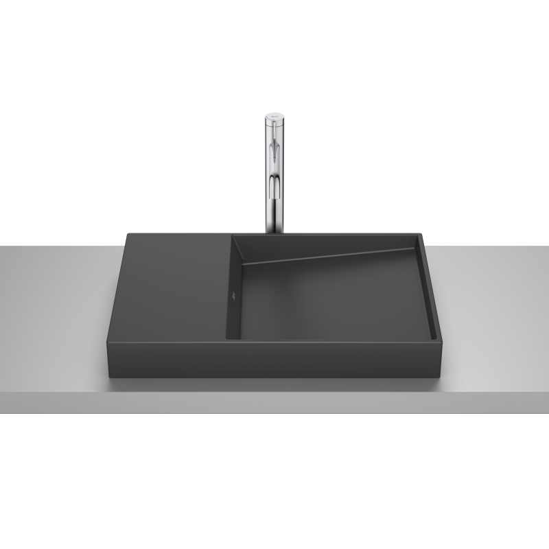 HORIZON Umywalka nablatowa DASH 60x38 cm CZARNY MAT ROCA A32727908B