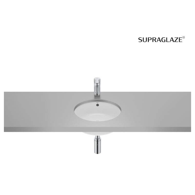 GAP Umywalka podblatowa okrągła 35 cm Supraglaze ROCA A3270YBS00