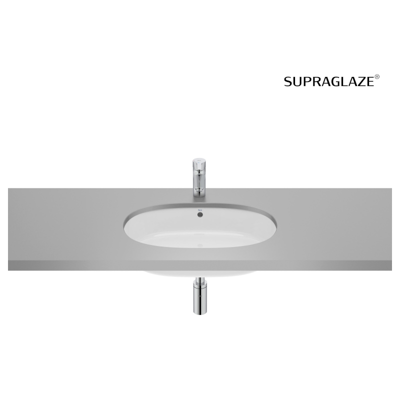 GAP Umywalka podblatowa owalna 55x35 cm Supraglaze ROCA A3270YCS00