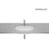 GAP Umywalka podblatowa owalna 55x35 cm Supraglaze ROCA A3270YCS00