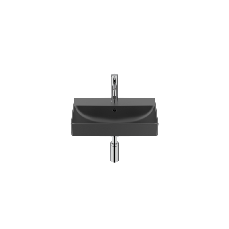 ONA Umywalka ścienna 50x36 cm CPT Fineceramic CZARNY MAT ROCA A32768E080