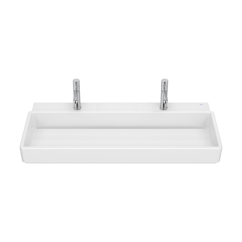 TURA Umywalka ścienna / meblowa 100x43 cm z 2 otworami na baterię ROCA A327699000