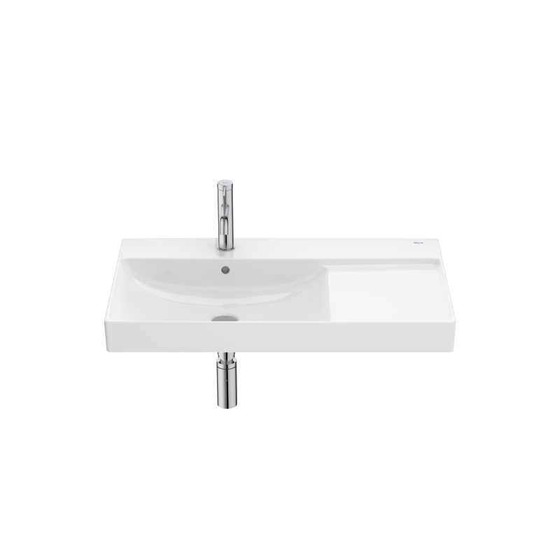 ONA Umywalka meblowa UNIK 80x46 cm LEWA Fineceramic BIAŁY POŁYSK ROCA A327689004