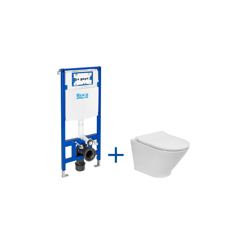 ZESTAW DUPLO ONE + GAP ROUND COMPACTO RIMLESS Z DESKĄ SLIM ROCA A893104480