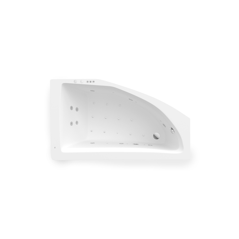 AQUAMAR. RH 175X100 SM.WATERAIRPLUS BIAŁ ROCA A24T245000
