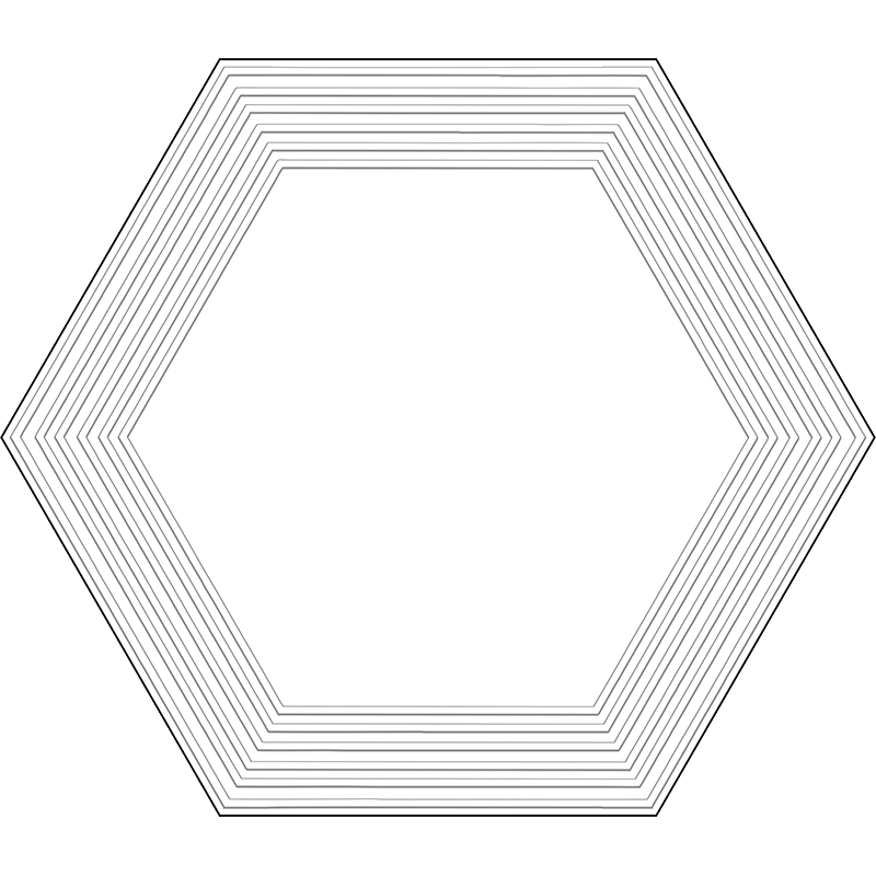 Dekor ścienny Cielo e Terra Geometry 2 22,1x19,2 MAT REKT. GAT.1 (P.44527)