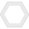 Dekor ścienny Cielo e Terra Geometry 2 22,1x19,2 MAT REKT. GAT.1 (P.44527)