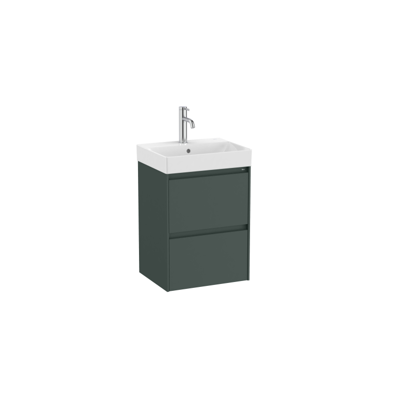 ONA Zestaw łazienkowy UNIK Compacto 2 szuflady 450mm ciemny zielony mat ROCA A851681513