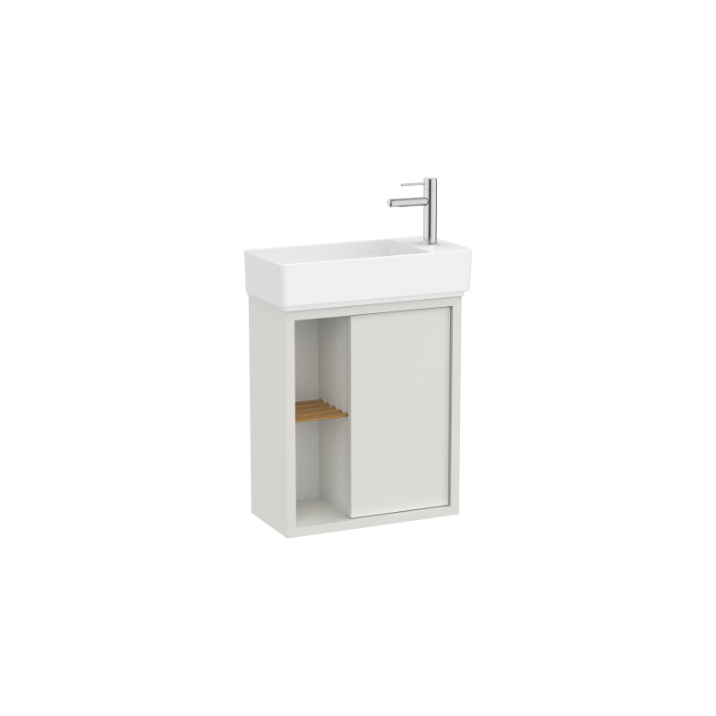 TURA Zestaw łazienkowy UNIK Compacto z 1 drzwiami i półkami 55 cm ROCA A852022558