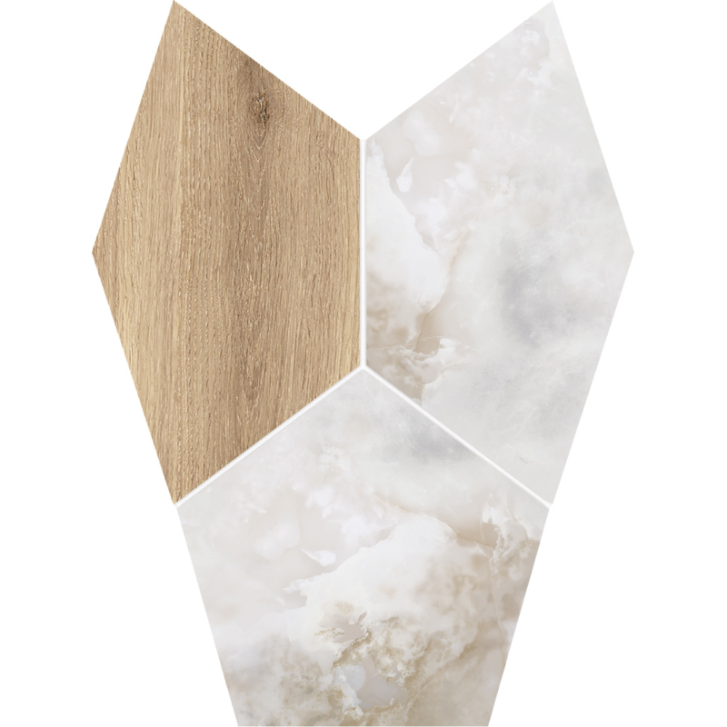 Mozaika Onice Bianco Wood 28x31 MAT REKT. GAT.1 (P.45601)
