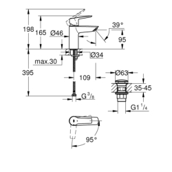 Start Bateria umywalkowa, Rozmiar S GROHE 235512432