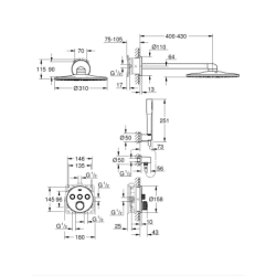 Grohtherm SmartControl Zestaw prysznicowy Rainshower SmartActive 310 GROHE 34705000