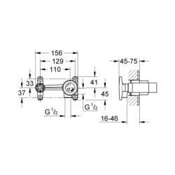 Jednouchwytowy element do zabudowy podtynkowej DN 15 GROHE 33769000